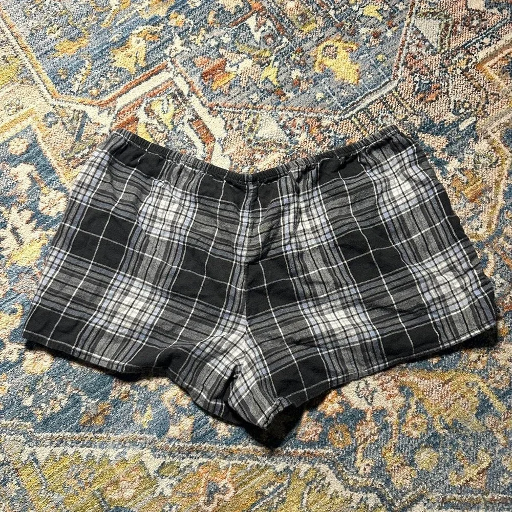 aerie plaid sleep shorts